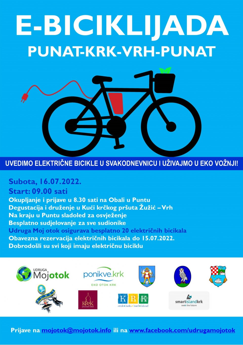 E biciklijada Punat-Krk-Vfrh-Punat 2022 plakat SIK