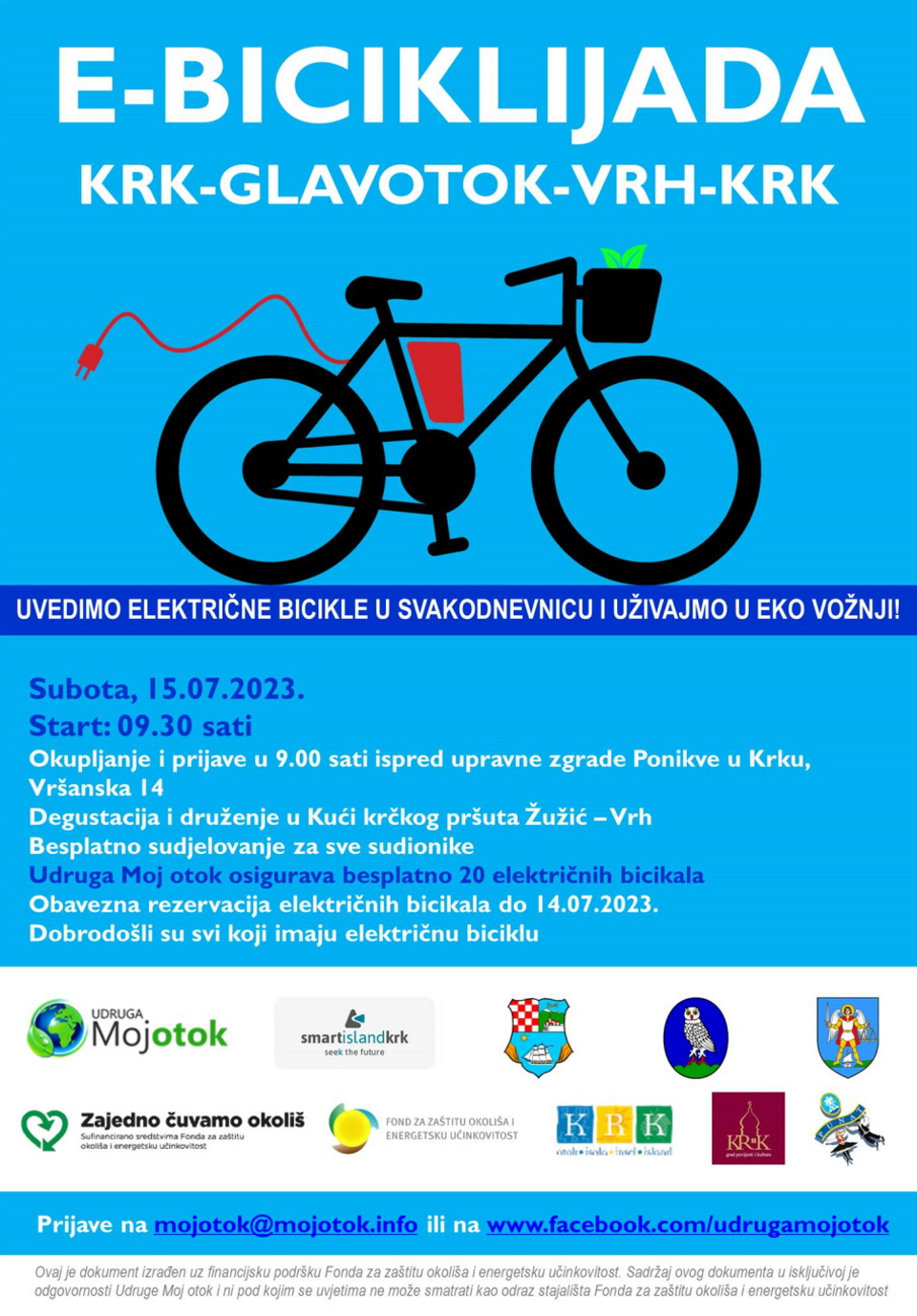 E biciklijada Krk-Glavotok-Vrh-Krk plakat FOND
